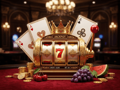 Premium Jilbet online casino gaming interface with gold coins and neon lights